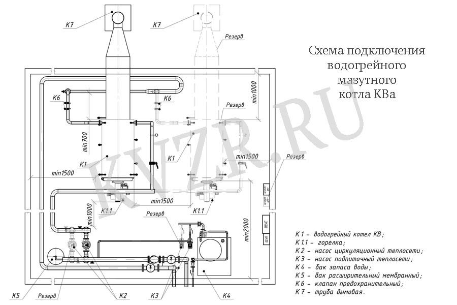 Схема подключения мазутного котла 0.6 МВт