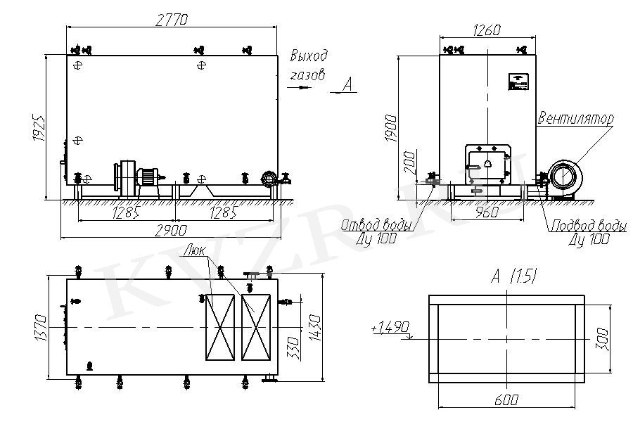 Чертеж котла квр