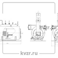Чертеж твердотопливного парогенератора 300 кг
