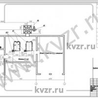 Реконструкция котельной мощностью 1,9 МВт на базе КВм-0,5. Размещение оборудования. Л 3