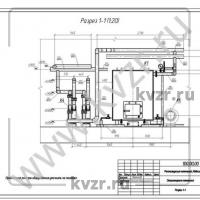 Реконструкция котельной. Разрез 1-1. Л 5