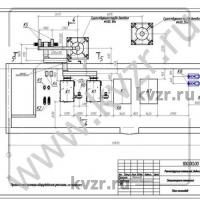 Реконструкция котельной. План газоходов (вид сверху). Л 8